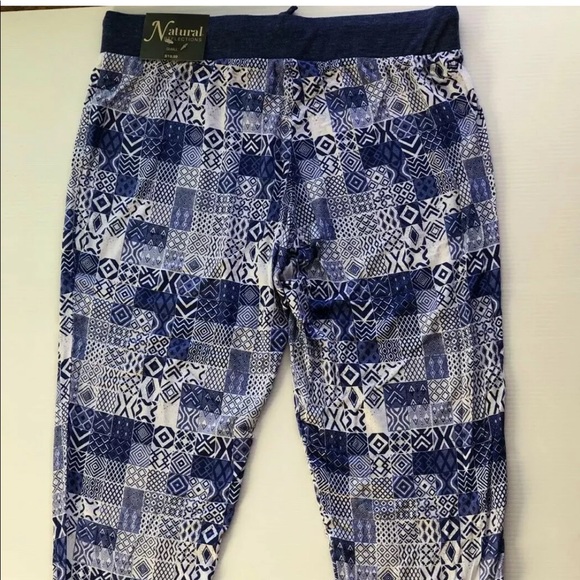 Natural Reflections Blue soft lightweight cool Pajama Pants - Picture 3 of 8